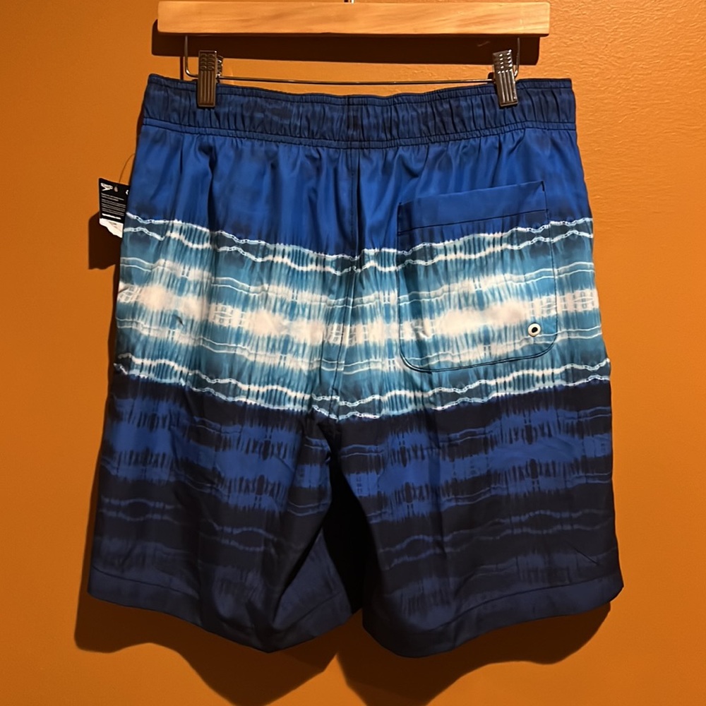 Speedo Blue Drawstring Swim Trunks - Picture 2 of 2